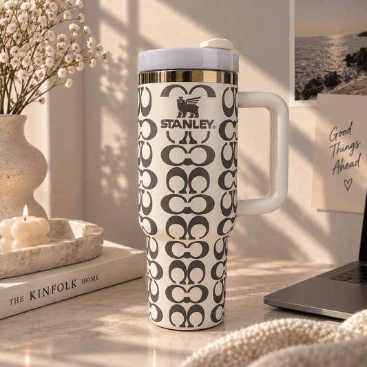 Ivory Monogram Tumbler