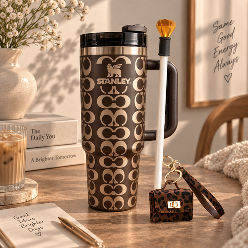 Mocha Gold Charm Tumbler