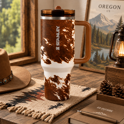 Western Cowhide Adventure Tumbler